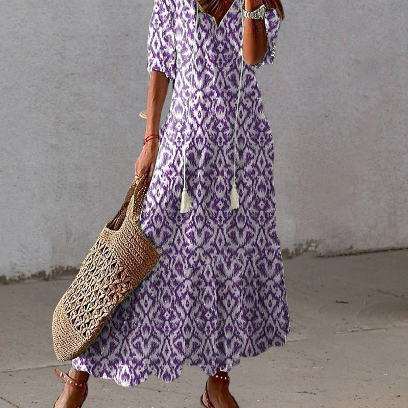 Michaela - Boho Kleid mit Bauchbedeckung