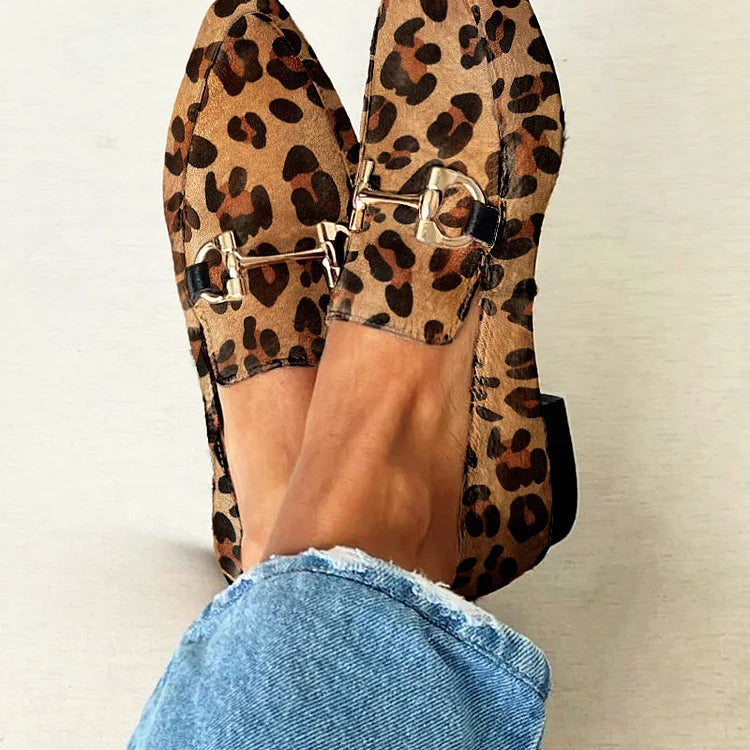 Gia - Elegante Leoparden-Mokassins