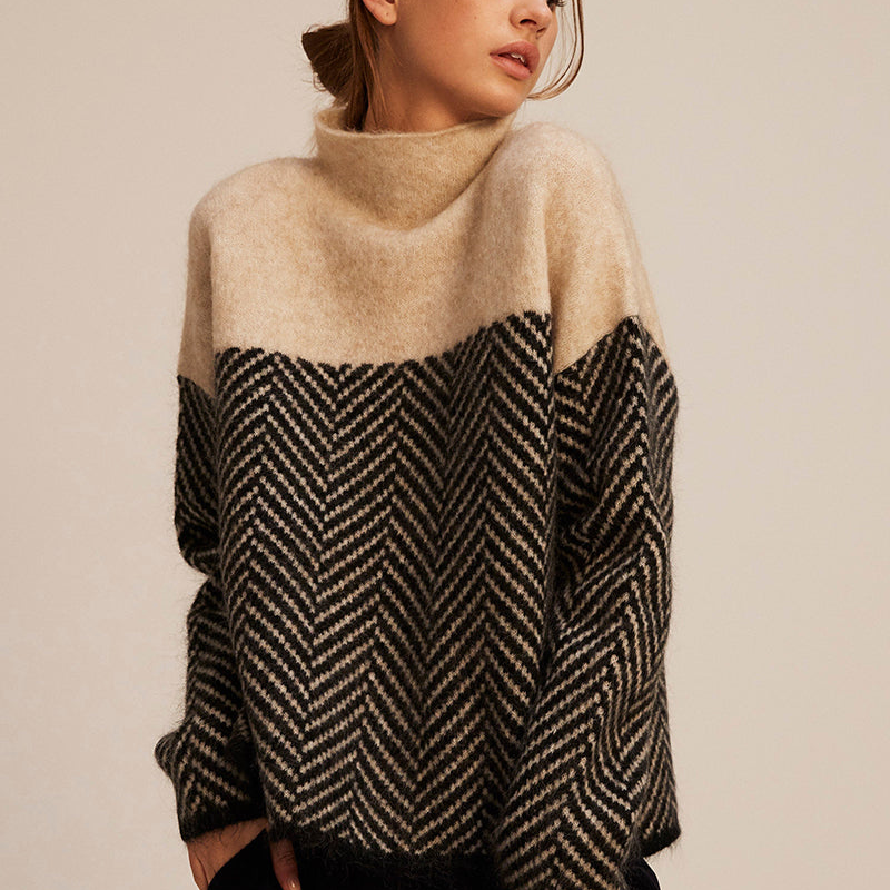 Norah | Pullover aus Baumwolle mit Stehkragen