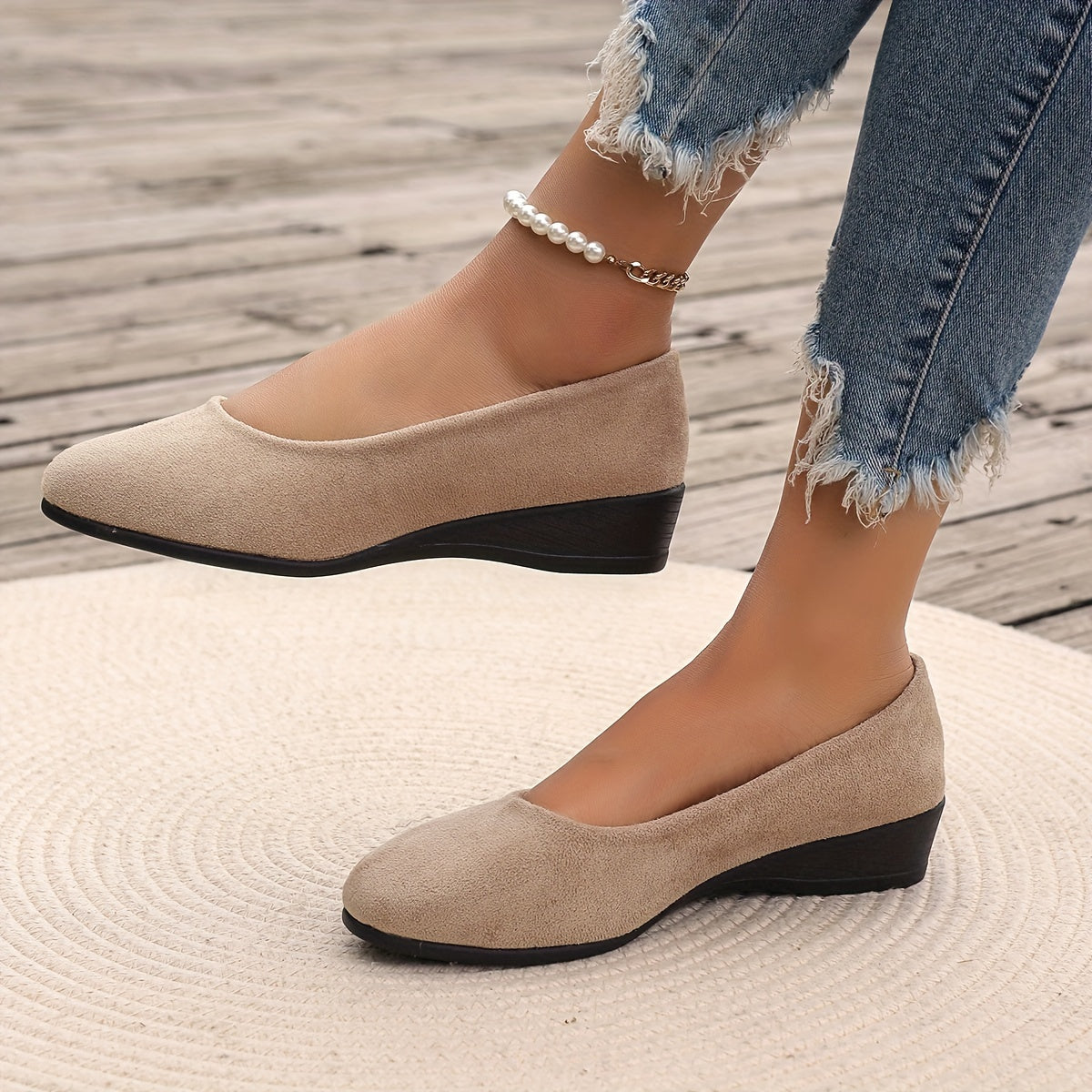 Éliane™ – Bequeme Ballerinas mit Keilabsatz
