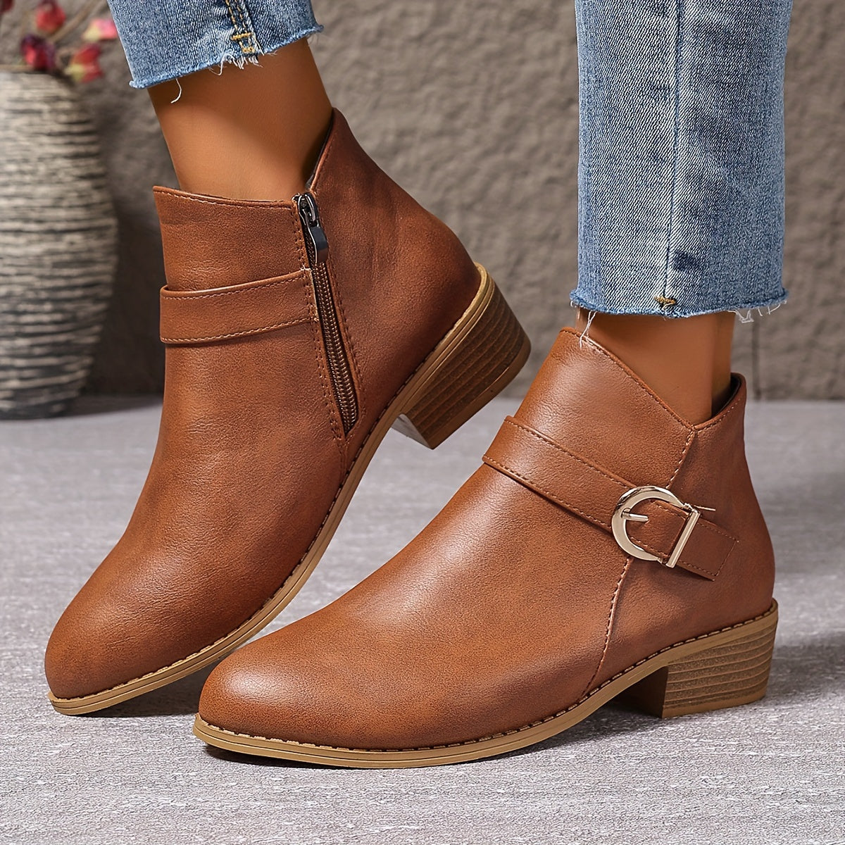 Amélina™ – Bequeme Stiefel mit Schnalle für empfindliche Füße