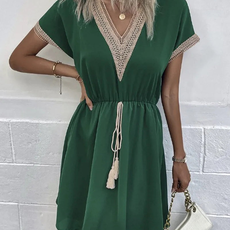 Sabrina - Elegantes Boho-Kleid