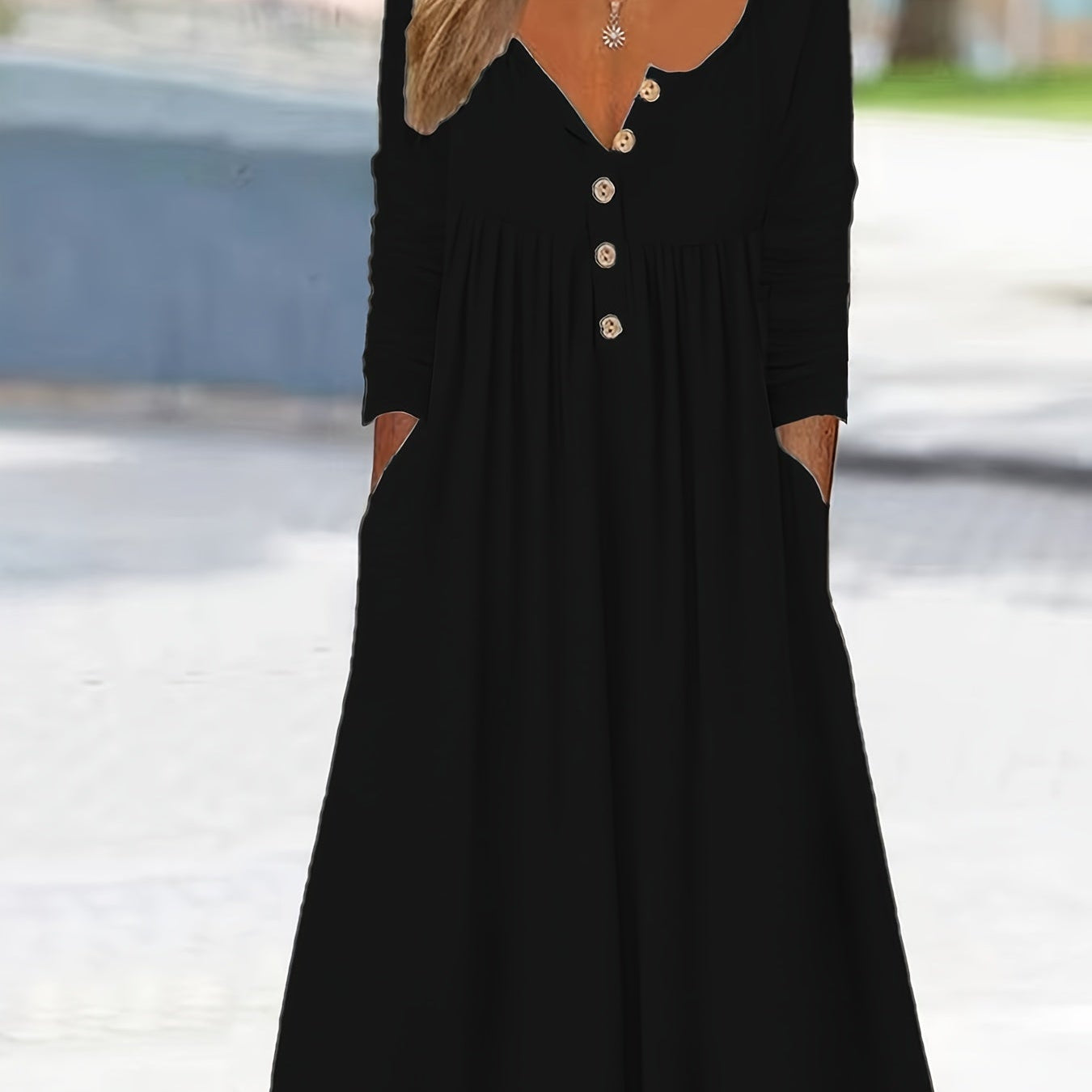 ZARA | MIDI-KLEID MIT KNÖPFEN VORN