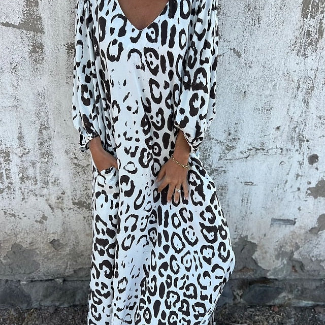Jessa - Maxikleid Leopard